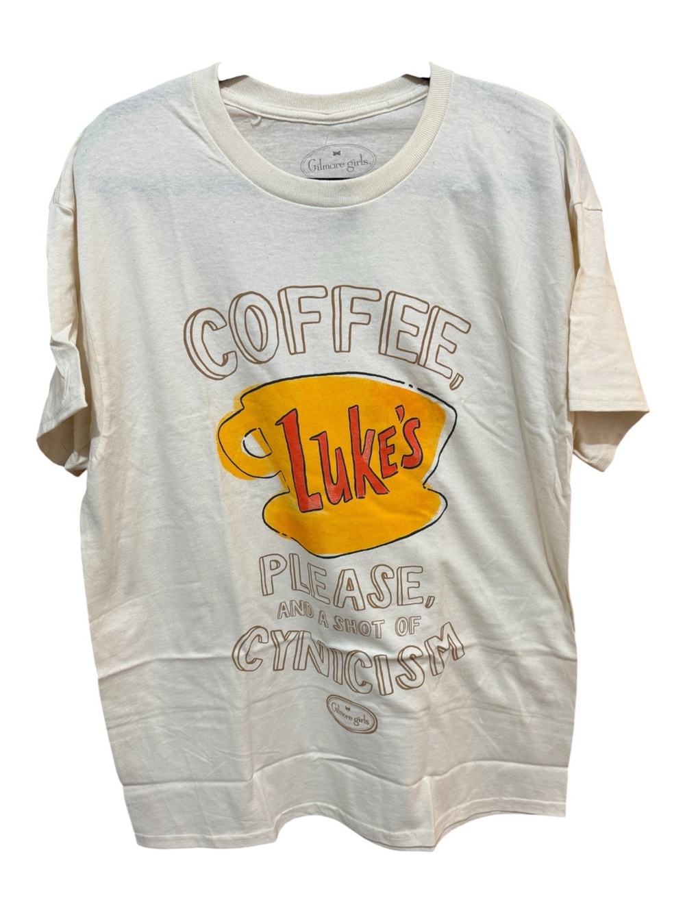 Luke's Coffee Graphic Tee - Cream Size XL